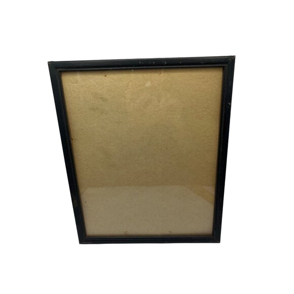 Vintage Black Wooden Picture Frame Set Of 2 W/ Glass Cover 8"x10" & 5"x7" - Picture 8 of 9